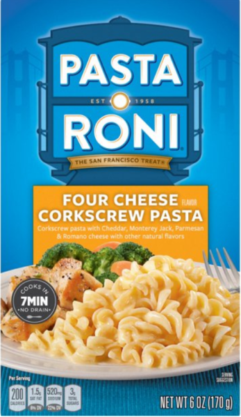 PASTA RONI 'Four Cheese Corkscrew Pasta' with other natural Flavor 170 gr